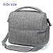FlowFly Double Decker Cooler Insulated Lunch Bag Large Tote for Boys, Girls, Men, Women, With Adjustable Strap (Grey)