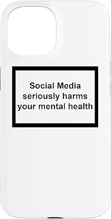 Social Media Seriously Harms Your Mental Health Design Case for iPhone 15