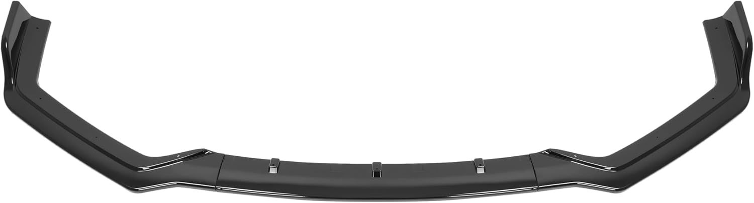 HECASA Front Bumper Lip Spoiler Compatible with 2018-2023 Infiniti Q50 Sport Models, PP Plastic 3PC Style Under Chin Splitter Bumper Valance Diffuser Protector Air Dams - Gloss Black