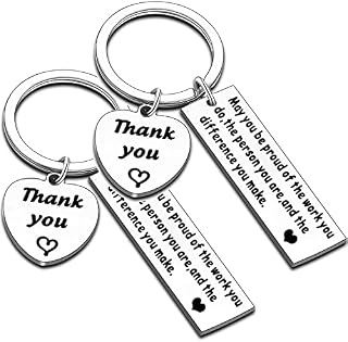 2PCs Thank You Keyring Coworker Thank You Gifts for Women Men Gifts for Colleagues BFF Gift Nurse Teacher Mentor Coach Volunteers Empolyees Bestie Friend Leaving or Going Away Present for Women