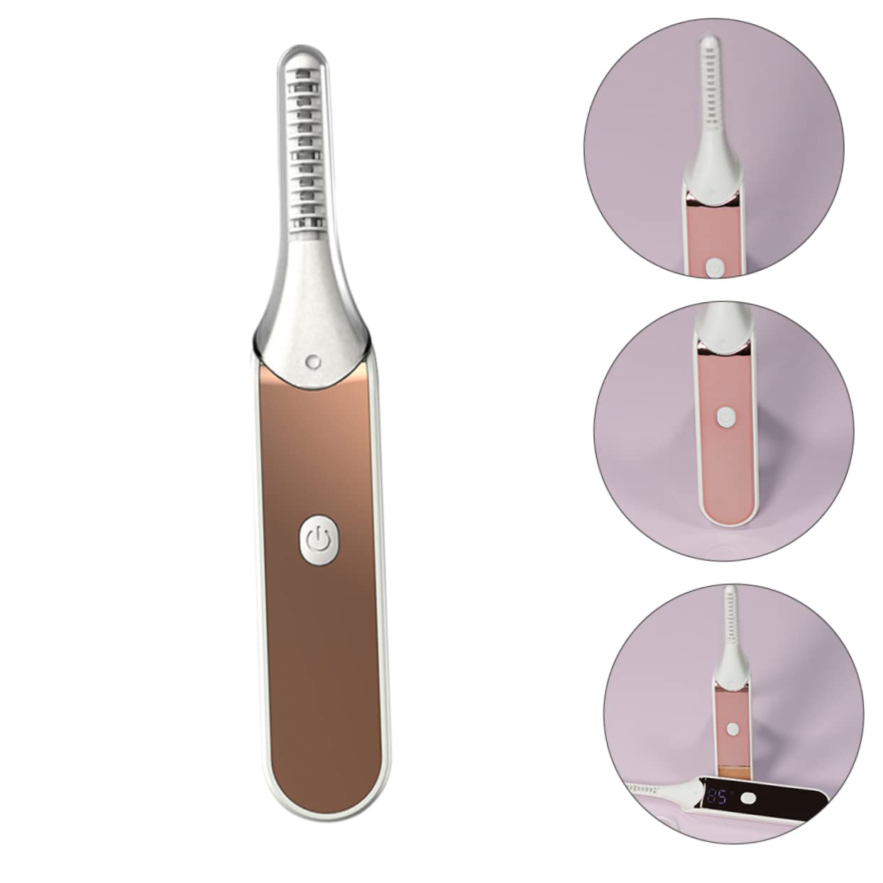 FOMIYES Rizador De Pestañas Eléctrico Con Calefacción 2 Unidades Portátil Y Ligero Ideal Para Festivales De Mujeres Y Niñas.
