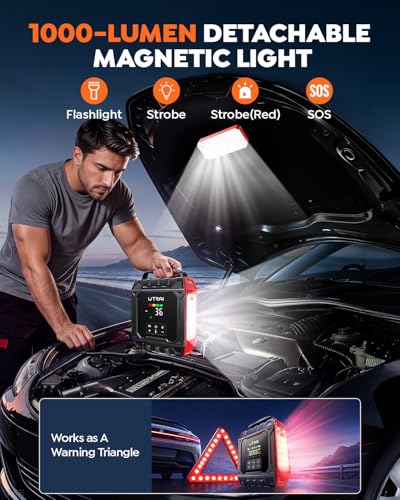 UTRAI 8000A Jump Starter with 160PSI Compressor