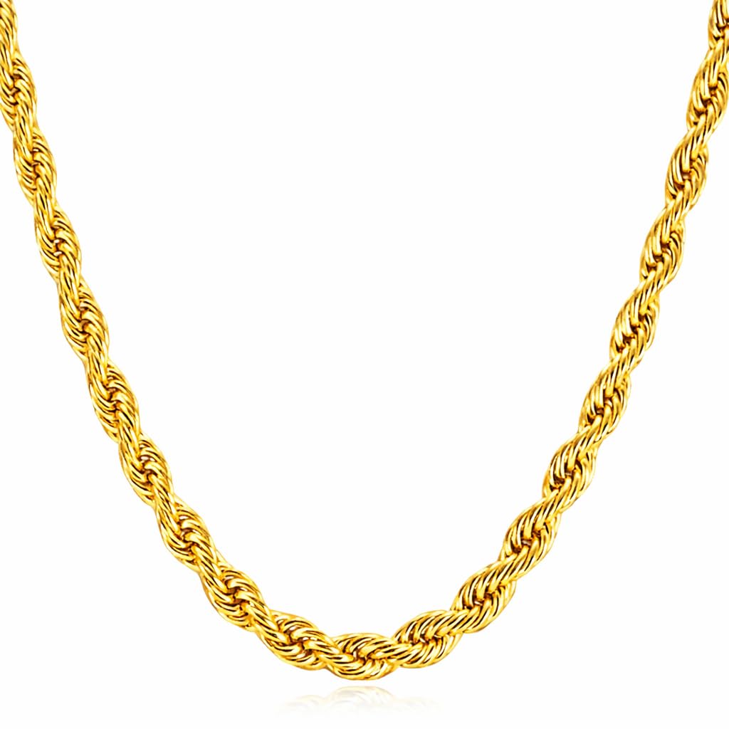 Batulii's online fashion Chain For Men Gold Plated Stylish Chain For Boys Golden Color Brass Interlinked Neck Chain for Men and Boys-picture-25