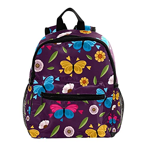 Mini sac à dos de voyage enfants papillon violet cartable fille garçon 30cm