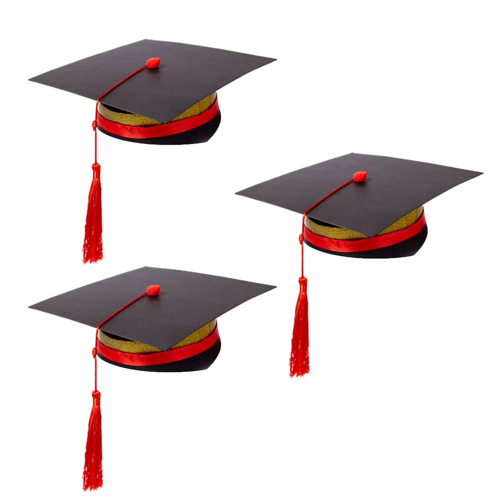 Buy jojofuny 3 Sets Paper Graduation Cap with Tassels Paper Crown