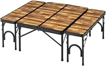 Amazon | BUNDOK(バンドック)テーブル & ベンチ セット 木目 BD-230WB