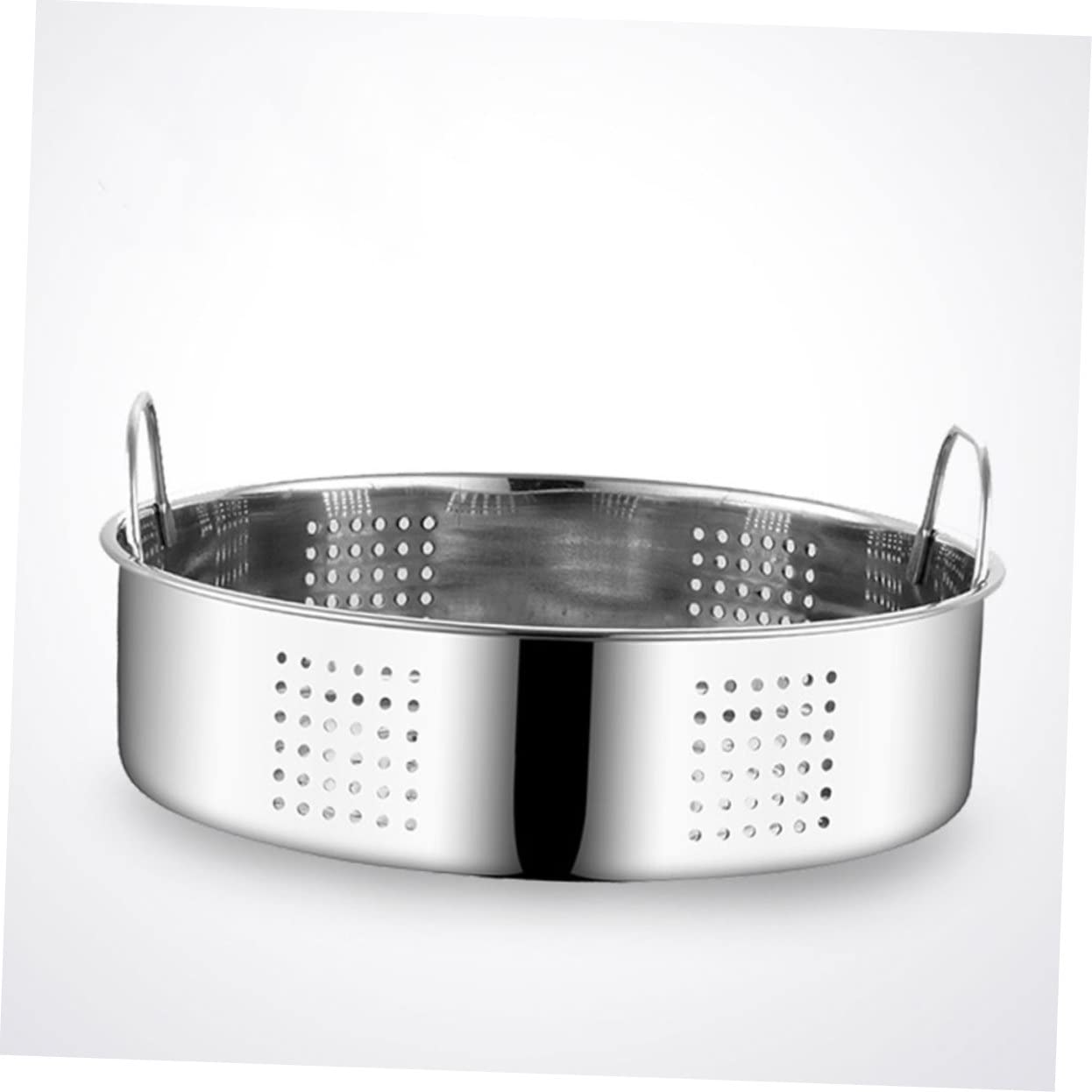 Cestello per Cottura al Vapore in Acciaio Inox 2 Pezzi, Resistente e Spesso, per Cucina Casalinga e Ristorante, per Cottura di Verdure e Alimenti a Vapore