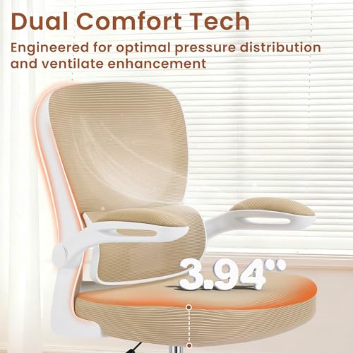 Image of AreShark Drafting Office Chair - Ergonomic Tall Office Chair with Adjustable Footrest Ring - Counter Height Adjustable Rolling Standing Desk Chair with Lumbar Support and Flip-up Armrests for Home