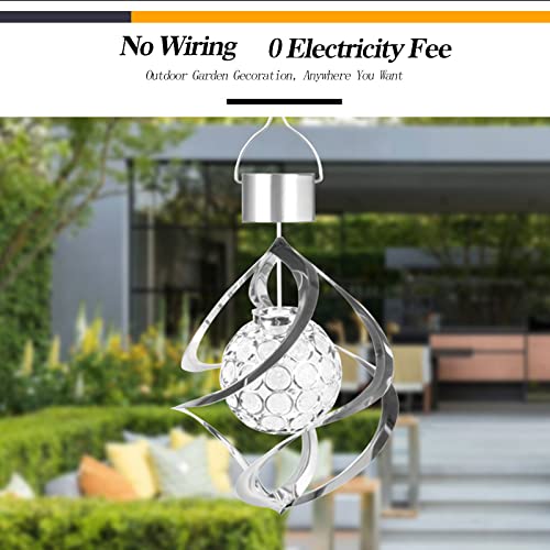 Wind Chimes- Wind Spinners Solar Wind Chime With Color Changing Solar Lights Wind Bling Crystal Ball Light Led Light Decoration For Lawn Garden Patio #TOP4