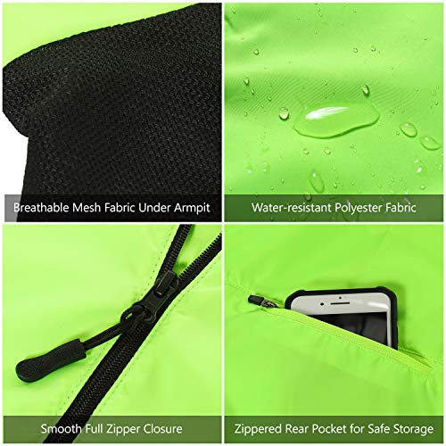 Andoer Jaqueta de ciclismo reflexiva masculina respirável de manga longa para bicicleta em jersey co