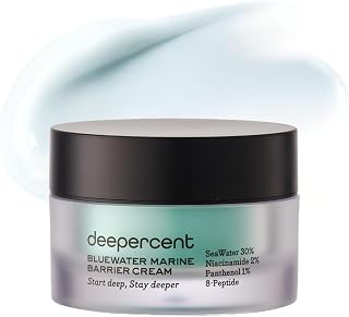 DEEPERCENT Bluewater Marine Barrier PDRN Night Cream: Deep Hydration Hyaluronic Acid Peptides Vegan Fragrance-Free for Sensitive Dewy Skin (1.69 fl oz)