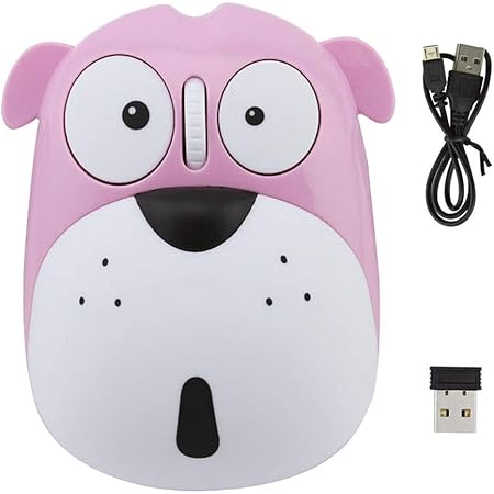 Amazon Co Jp Digibluesky 2 4ghzワイヤレスマウス 可愛い 犬の形 マウス Usb充電式 光学式 マウス 10dpi 3ボタン 静音 小型 軽量 コンパクト 持ち運び便利 女性と子供に最適 ピンク パソコン 周辺機器