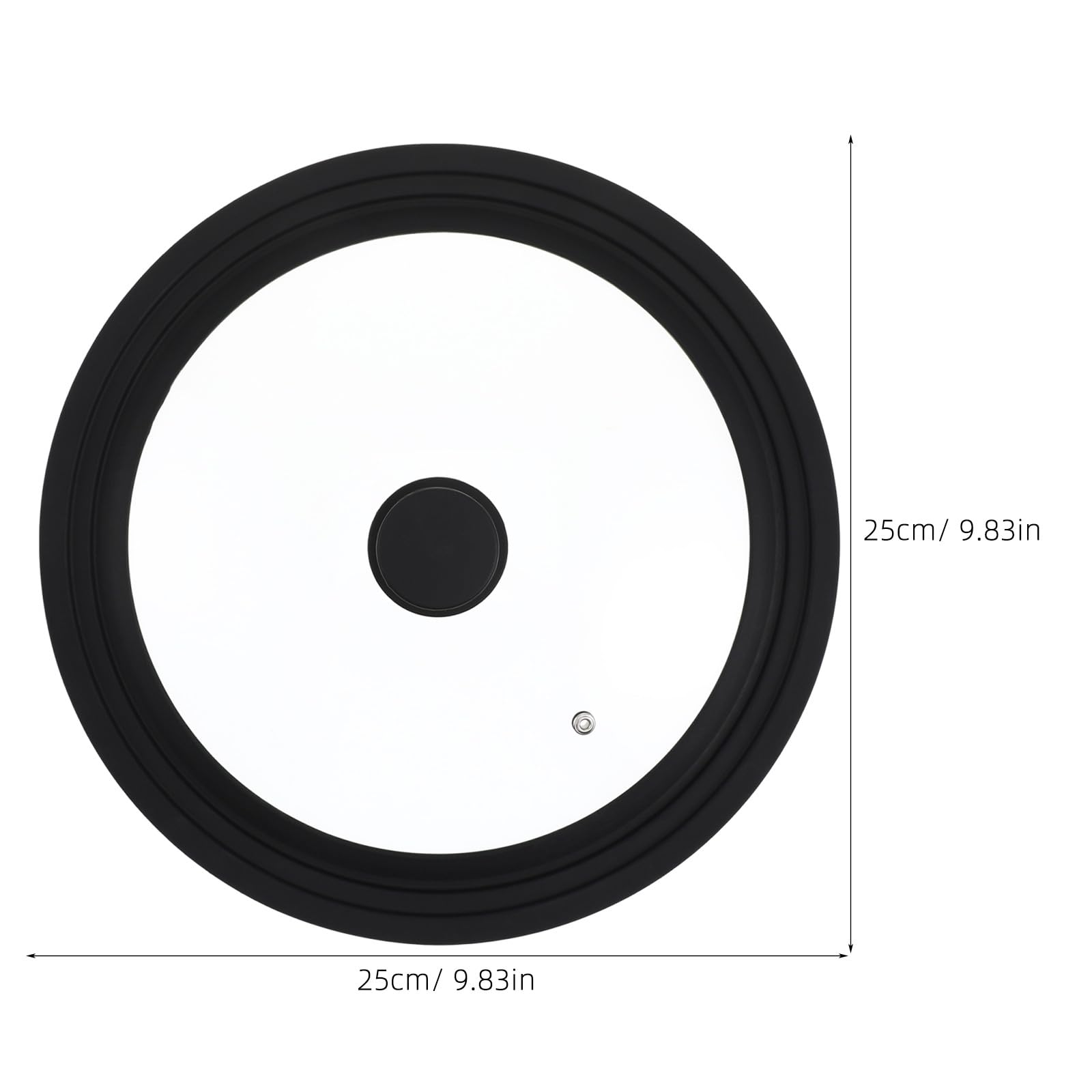 ibasenice Coperchio in silicone per pentole e padelle: coperchio in silicone con bordo in vetro temperato, adatto a pentole, padelle e da 20 cm, 22 cm e 24 cm, lavabile in lavastoviglie.