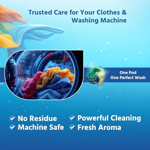 Image of 4-in-1 Dissolvable Laundry Pods | For Top & Front Load Washing Machines | Stain Remover, Brightener, Fabric Softener, Fresh Floral Aroma | 1 Pod - 1 Wash (Up to 8 kg Load) (Pack of 10)