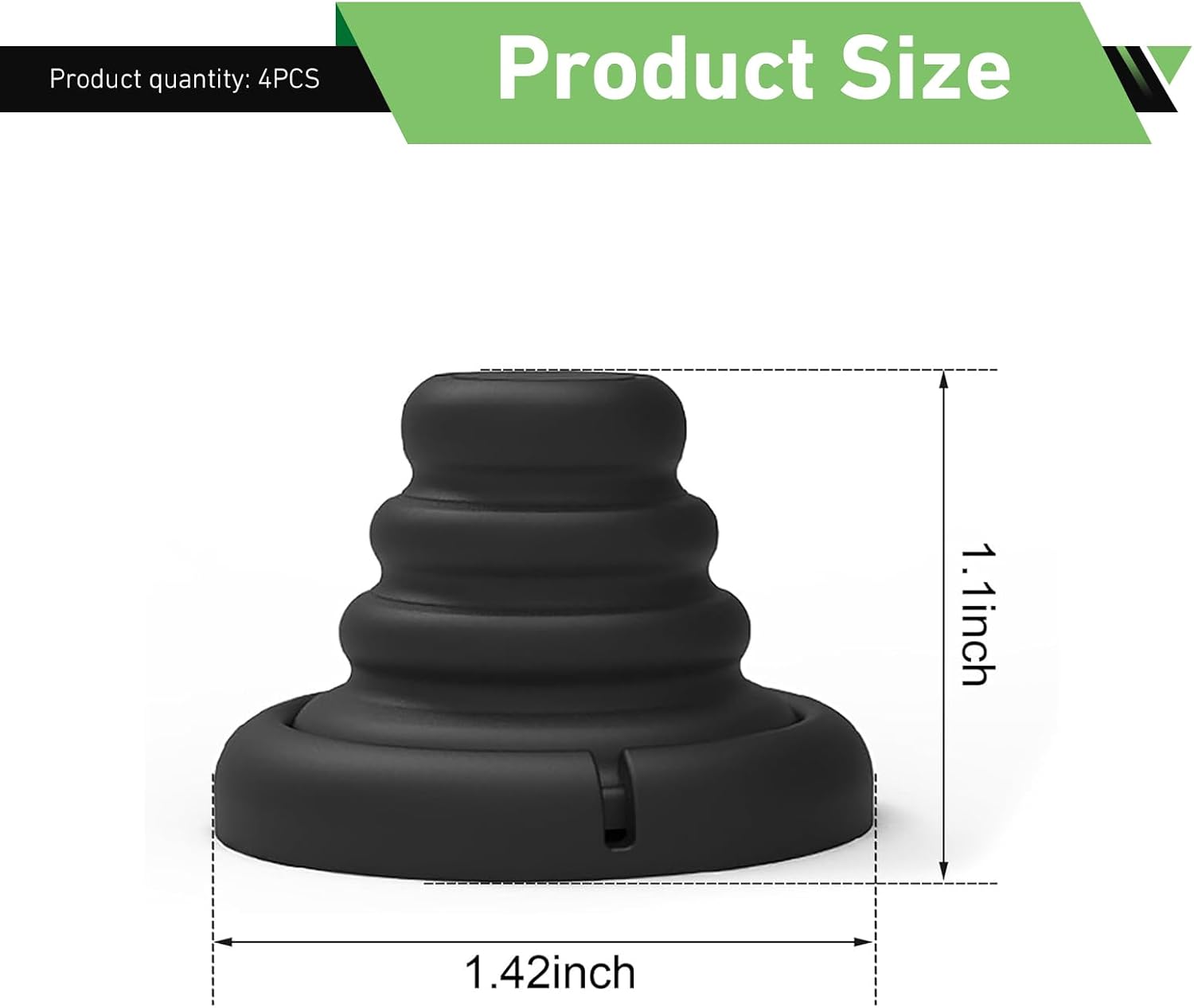4 PCS Car Door Silicone Cushion Pads, Anti-Collision Noise-reducing Airbag Protective Buffer, Self-Adhesive Door Closed Shock Absorber, Universal for Most Cars, SUVs, Trucks (Black) image 2