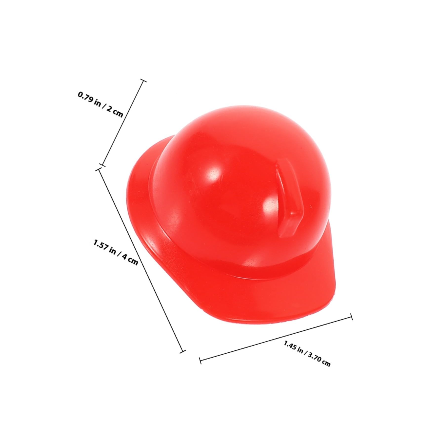 Mini Protector de Seguridad en Rojo, 20 Piezas, Plástico | Sombrero de Construcción Miniatura, Accesorio para Muñeca y Mascota, Uso Exterior y Espectáculos