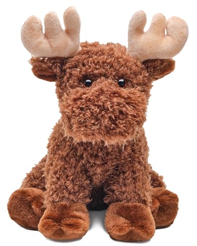 Bearington Morton The Moose Stuffed Animal - 10.5' Baby Moose Plush Toy with Soft and Fluffy Fur - Adorable Elk Stuffy Toy and Huggable Gift for Kids,...