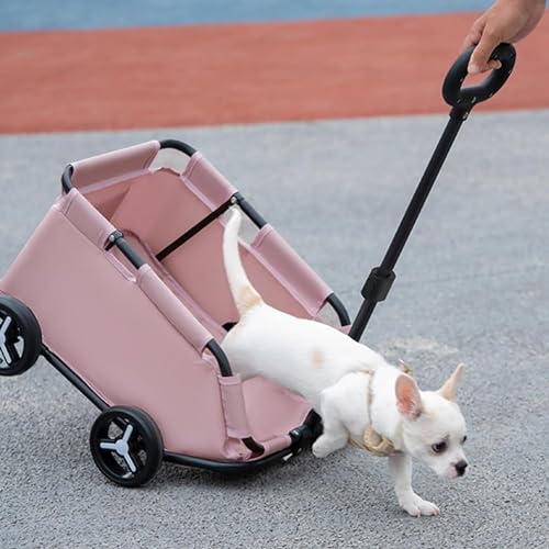 Carrinho Passeio Pet Para Cães/Gatos Dobrável Pequeno Porte Até 7kg Mini09 (Rosa)