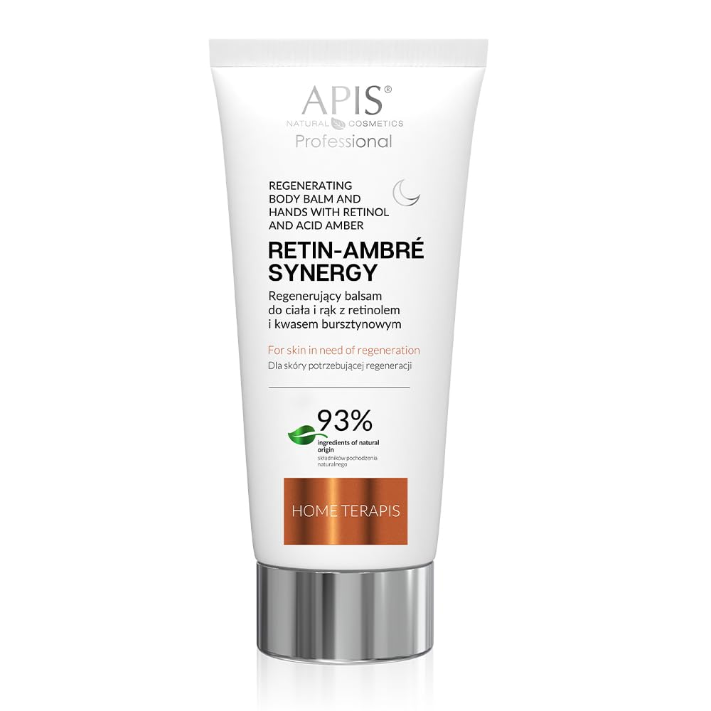 Apis RETIN-AMBRE SYNERGY Regenerating Body and Hand Balm with Retinol and Succinic Acid, Night Treatment, 200 ml