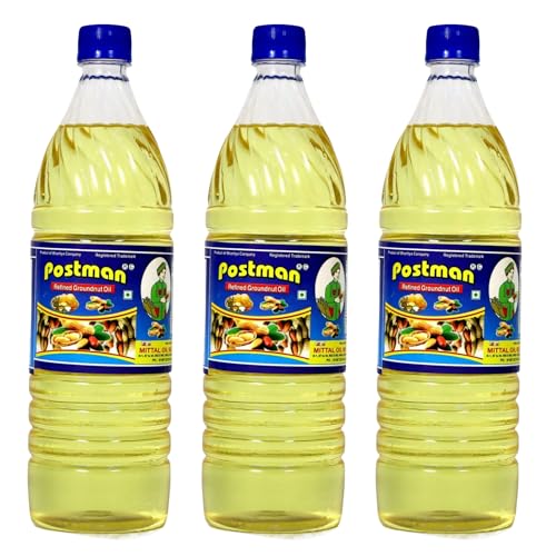 Image of Postman Refined Groundnut Oil 1L (Pack of 3) Bottles Each