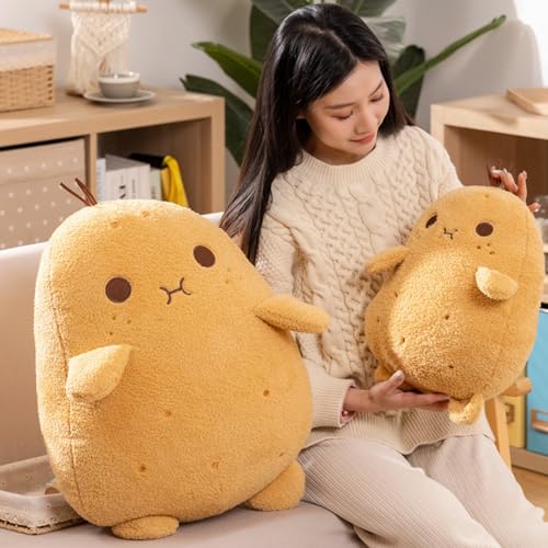 Ueiwffzo Emotional Potato Flauschige Kartoffelkissen Kartoffel Weiches Stofftierkissen Kawaii Plüschtiere Kissen Für Kinder Mädchen Und Jungen Geschenke (15cm)