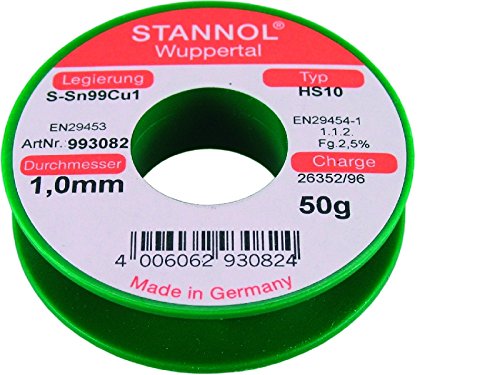 Preisvergleich Produktbild Stannol 535248 Lötdraht 1,0mm 250g