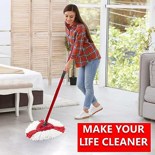 6 Stück Moppköpfe kompatibel mit Vileda Turbo & EasyWring Clean, Mikrofaser Ersatzbezug 2-in-1, Dreieckige Wischmop Nachfüllpackung für Bodenreinigung