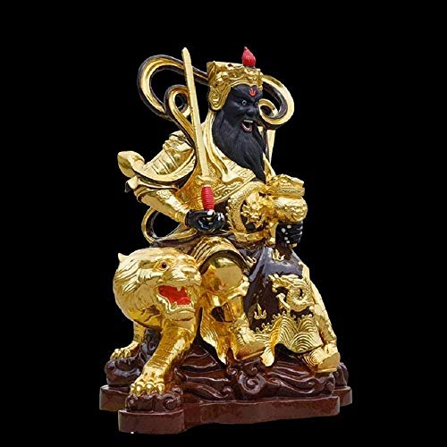 Decoration Home Decoration Statue Chinese Feng Shui Pure Brass Zhao Gongming Riding A Tiger Buddha Statue Statues Five Way God Of Wealth Home Enshrine Ornaments Crafts Tianminjiedm #TOP1