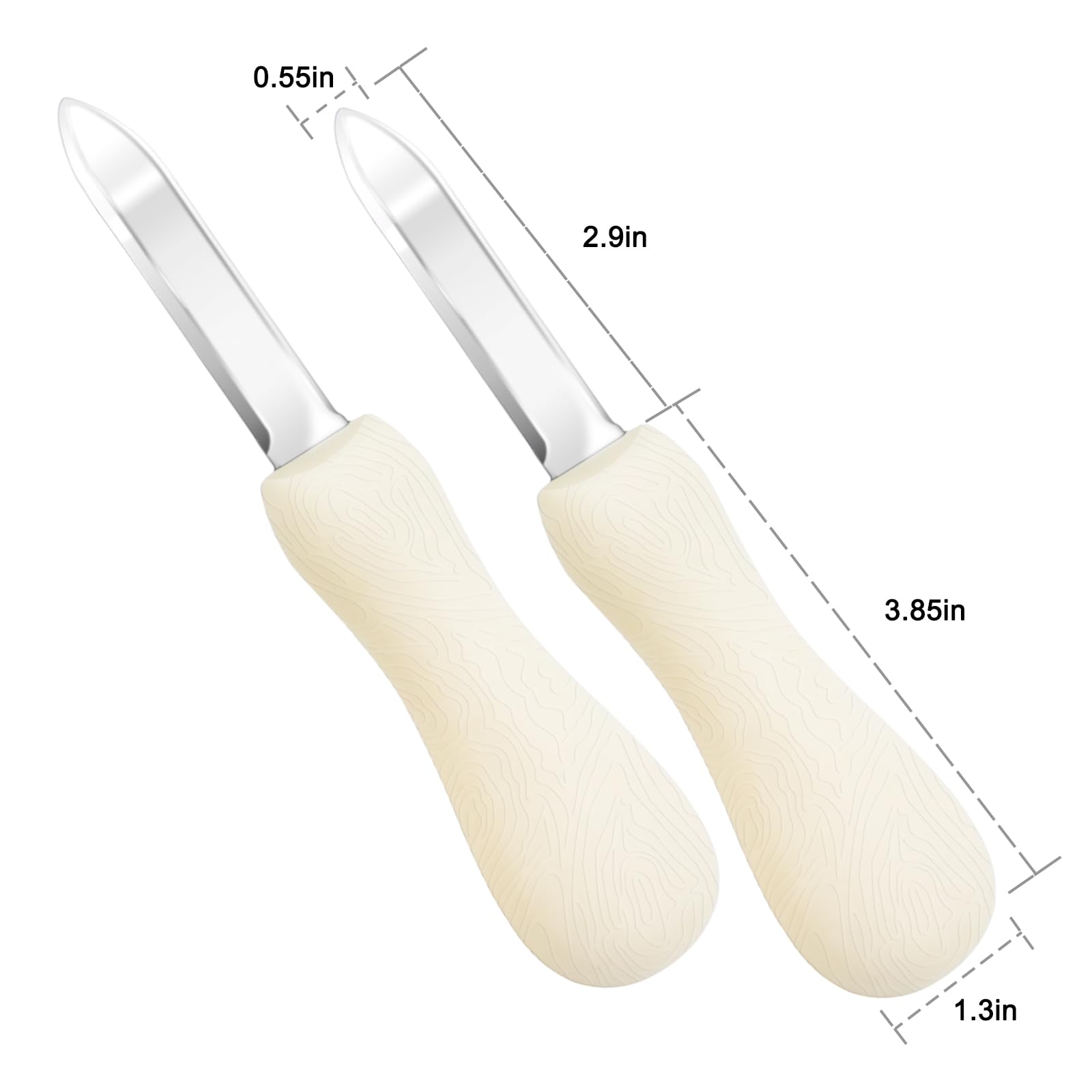 Nonley Oyster Shucking Knife, Oyster Knife Shucker Set Not Easy To Break And Bend, 2 PCS Oyster Shucker and Cut Resistant Glove Professional Guard Seafood Opener Kit Tools