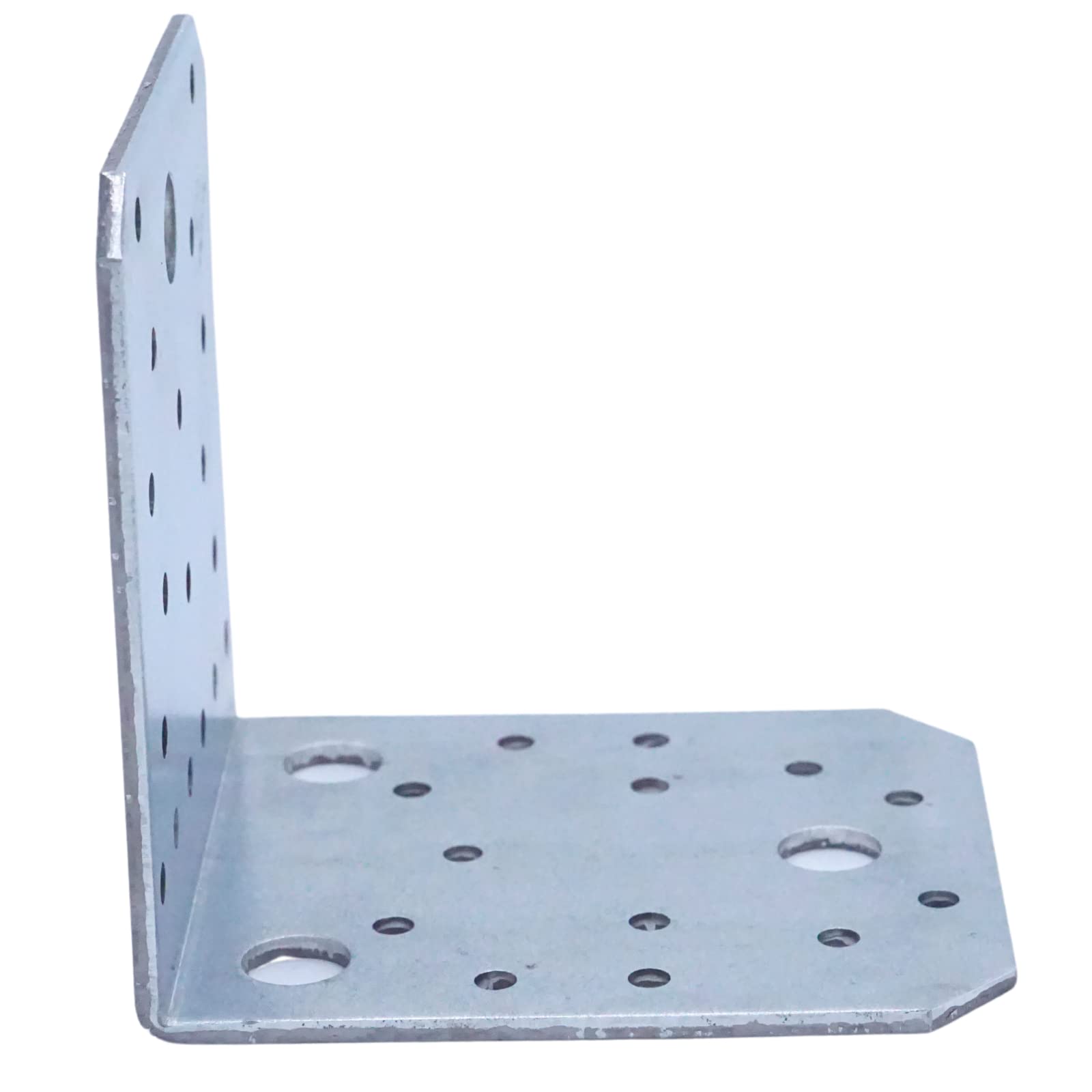 Winkelverbinder ohne Steg 105x 105 x 90 x 3 mm - 40 Stück - Holzverbinder Bauwinkel Eckwinkel Lochwinkel mit CE Zertifizierung Feuerverzinkt (105 x 105 x 90 mm - ohne Sicke)