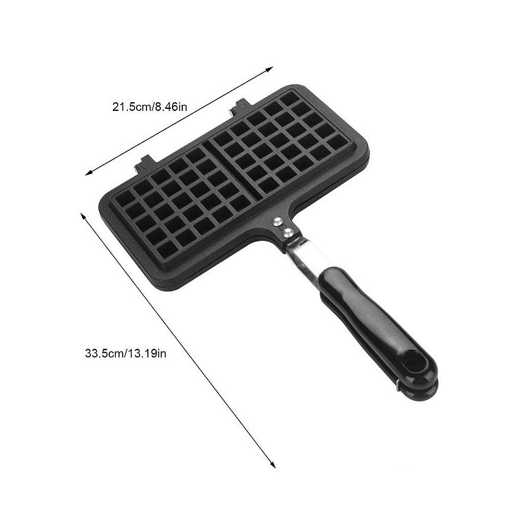 CANDeal - Sartén Antiadherente de Gran tamaño para Hacer gofres para gofres belgas, tostadora para sándwich, Desayuno, Uso en la Estufa
