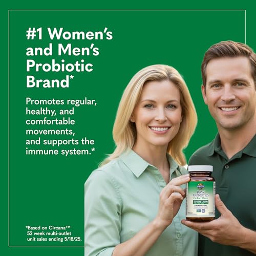 Image of Garden of Life Raw Probiotics Colon Care - 50 Billion Live Cultures - Dietary Supplement to Support Regular, Comfortable Movements - 30 Vegetarian Capsules