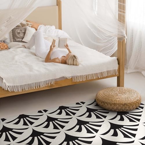 Tapis vinyle de qualité Floorart design élégant monochrome PVC 80x120 cm
