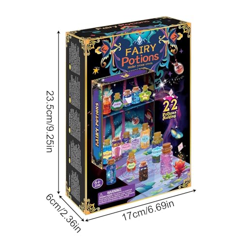 Kit para hacer pociones para niños: juego de manualidades artísticas creativas de 23,5 cm, botellas de pociones de , juguetes para experimentos científicos para niños | Suministros educativos par - imagen 7