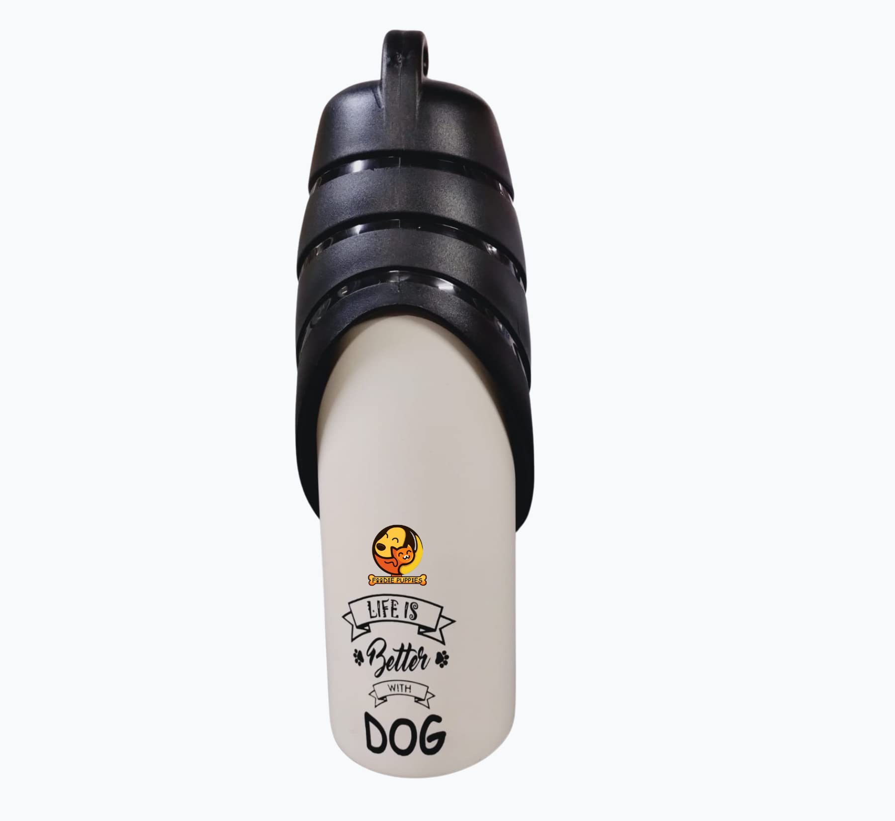 Foodie Puppies Pet Water Bottle - 750ml | Cup Cap and Stainless Steel Bottle | Leak Proof Water Feeder for Travel, Outdoor (Fin Cap Bottle- White) (B0BS5RLGY3) Amazon Price History, Amazon Price Tracker