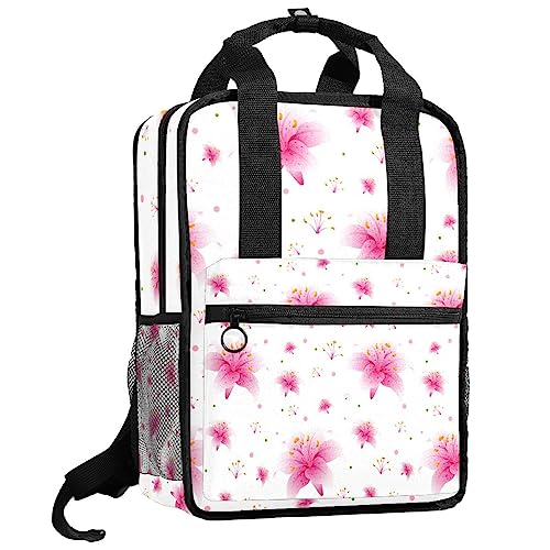 Sac à dos romantique pour garçons motif lys rose pour une rentrée sereine