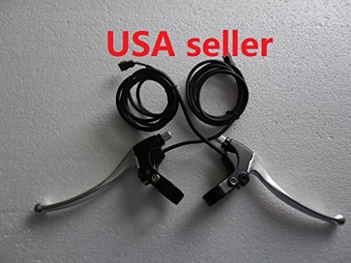 USA seller Electric bike / scooter 24V /36V /48V brake Lever set 73" wire 2-Pin E-bike Scooter Alloy levers