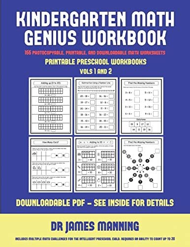 Copyable Book Pre K Printable Workbooks (Kindergarten Math Genius): This book is ...
