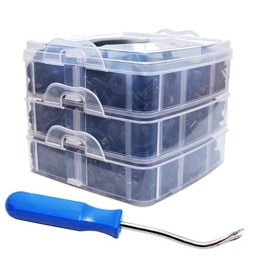 Miniatura 1 de Set de tornillos de Ayaoqiang de 240piezas para GM Ford Toyota Honda Chrysler con funda de almacenamiento de plástico.