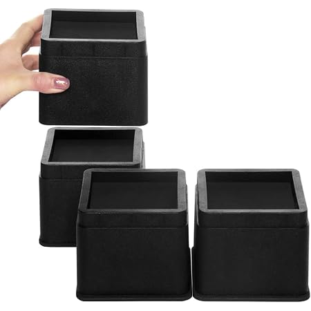 BTSD-home 8-Pack 3 Inch Heavy Duty Bed Risers - Furniture Risers For Sofa, Couch, Desk & Under-Bed Storage