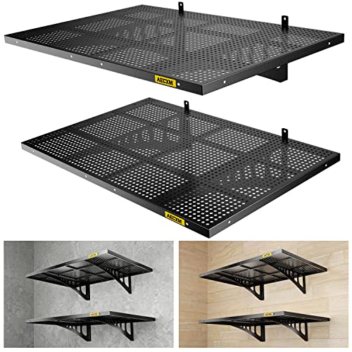 Aecxm 2Pack-2X3Ft Garage Storage Wall Garage Shelves Garage Storage Rack Garage Shelves Heavy Duty Sturdy Wall Shelves (Black) #TOP1