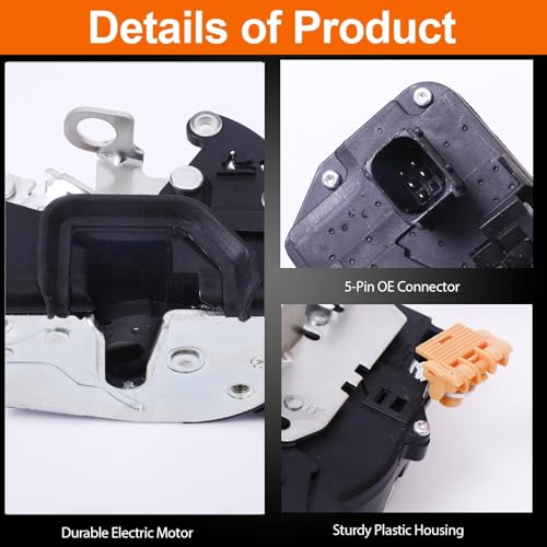 Image of Door Lock Actuator Compatible with 2009-2014 CTS Front Right Passenger Side Without Remote Entry