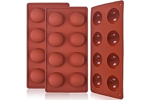 Newk Silicone Dome Mold: 8 Packs 8-Cavity Half Sphere Mold for Chocolate...