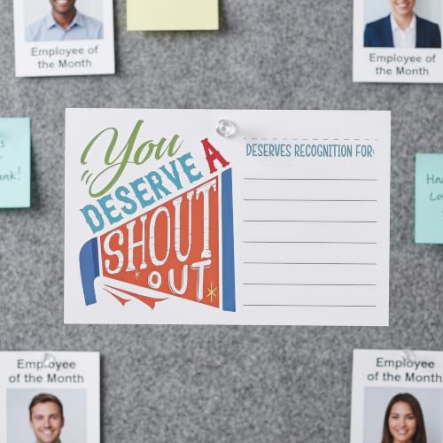 OUNONA 100pcs Appreciation Cards - 4x6 Positive Shout Out Cards for Teachers Students Employee - Encouragement Postcards - Recognition Reward Notes for School Work Bulletin Board - Image 4