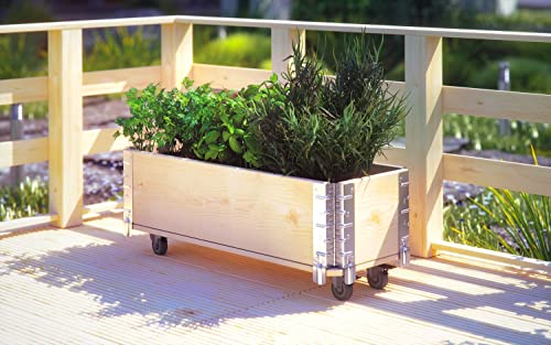 Jardineras de Madera con Ruedas Marca 1a-Handelsagentur