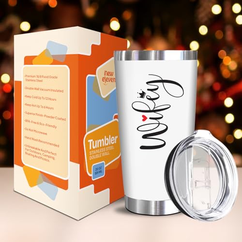 Image of NewEleven Mothers Day Gifts - Gifts For Wife, Wedding Anni Present, From Husband, Him - Best Romantic Gift For Her Wifes, Wifey - 20 Oz Tumbler