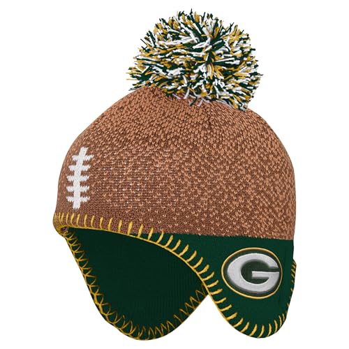 Infant Brown Green Bay Packers Football Head Knit...