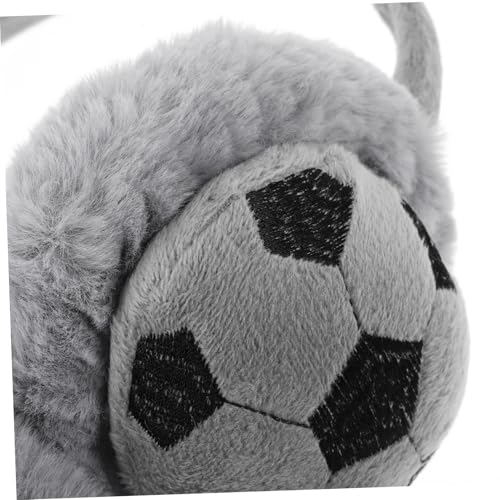 Kids Warm Ear Cover Plush Football Design Earmuffs for Boys Furry Winter Ear Warmers Soft and Cozy for Cold Weather for Outdoor Activities3