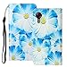Produktbild YKTO Hülle für Samsung Galaxy XCover 5 PU Leder Brieftasche Klappbar Ständer Handytasche Karten Steckplätzen Flip Case Schutzhülle Silikon Handyhülle Magnet Schale Samsung XCover 5 Etui Blaue Blume