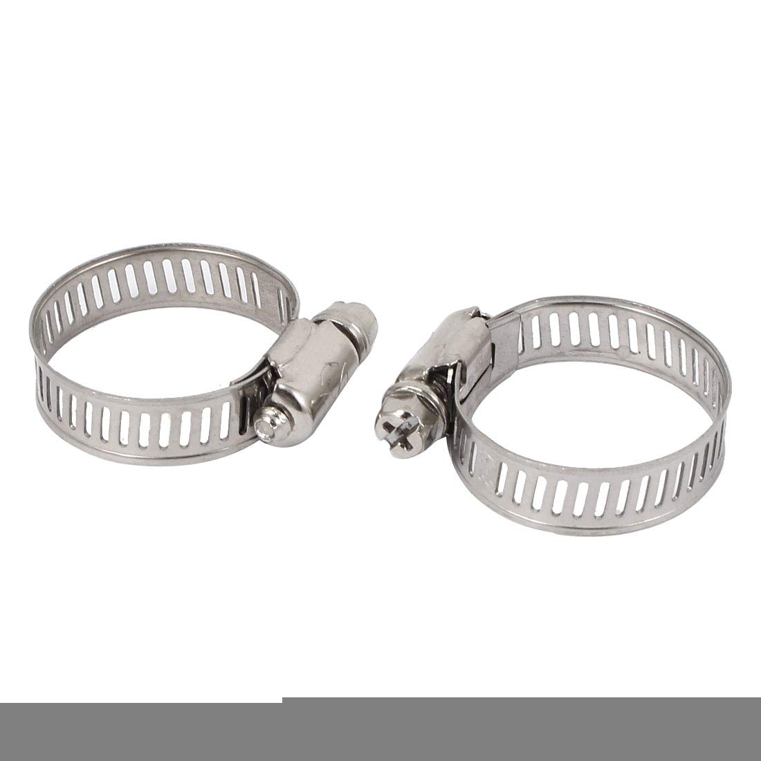 Aexit Adjustable 18mm-32mm Clamps Range Band Worm Hose Clip Clamp Strap Clamps 10 Pcs